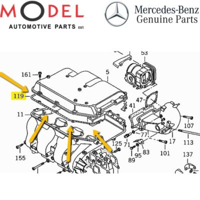 Mercedes-Benz Genuine Intake Manifold Upper Gasket 0001410680