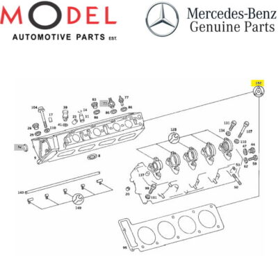 Mercedes-Benz Genuine Right Cylinder Head Gasket Kit 1160101280 / 1160105220