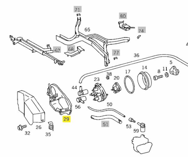 MERCEDES BENZ GENUINE PROTECTIVE COVER 1191580685