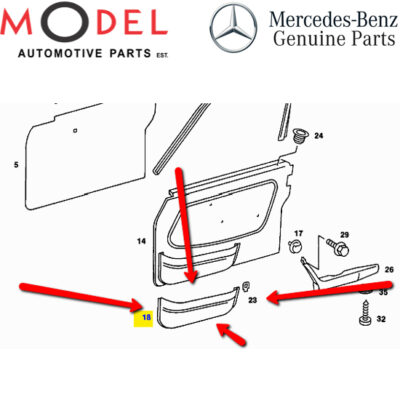 Mercedes-Benz Genuine Right Door Panel Pocket 1237270664