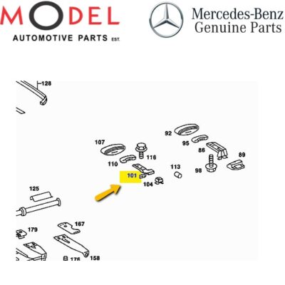 Mercedes-Benz Genuine Rear Slide Angle 1237820912