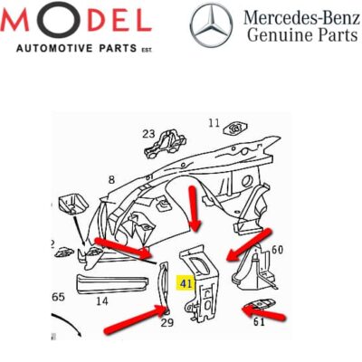 Mercedes-Benz Genuine Front Right Reinforcement 1406203016