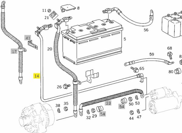 GENUINE MERCEDES BENZ HARNESS CABLE 1635401230