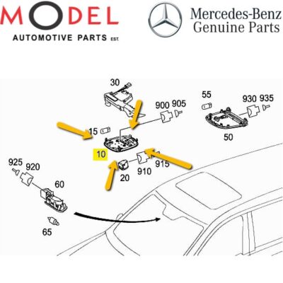 Mercedes-Benz Genuine Roof Mounted Operating Control Unit 1648201385