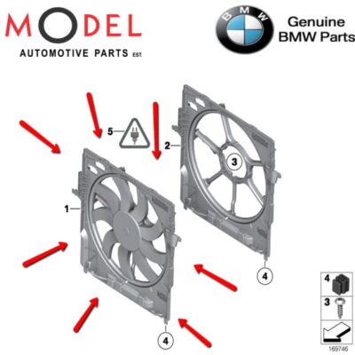 BMW Genuine Radiator Fan Assembly 17428509743 - Efficient Cooling Solution