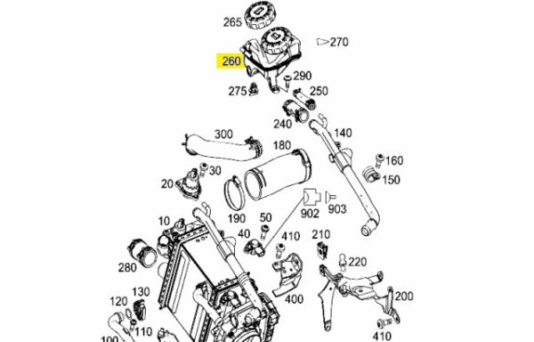 MERCEDES BENZ GENUINE EXPANSION RESERVOIR 1772000885