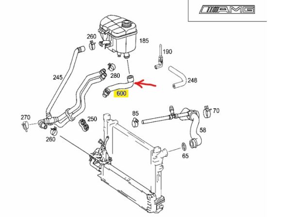 MERCEDES BENZ GENUINE HOSE 2035013782