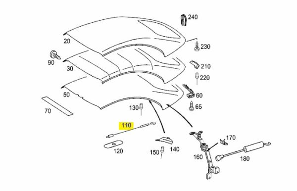 MERCEDES BENZ GENUINE CABLE 2087700066