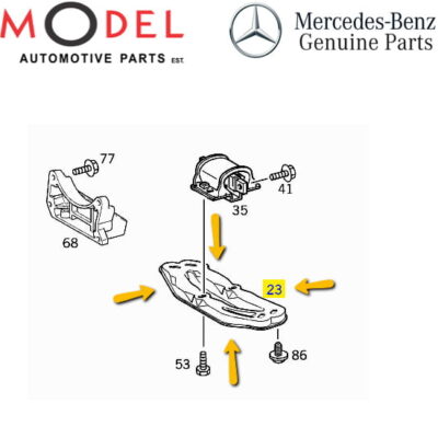 Mercedes-Benz Genuine Rear Engine Support - 2102421201