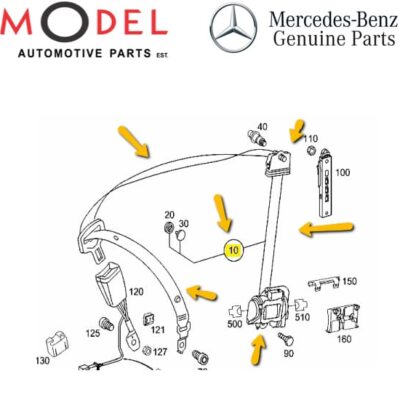 Mercedes-Benz Genuine Front Left Seat Belt 2118607786