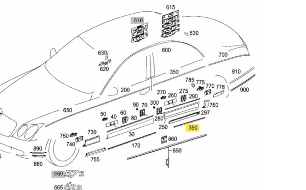 GENUINE MERCEDES BENZ STRIP 2406902362