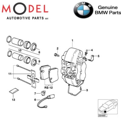 BMW Genuine Brake Pad Set 34111160708