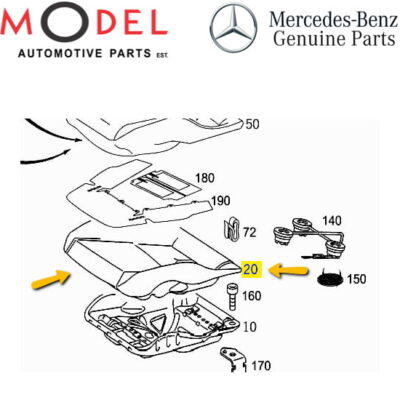 Mercedes-Benz Genuine Left Cushion Frame Rest 4639101550