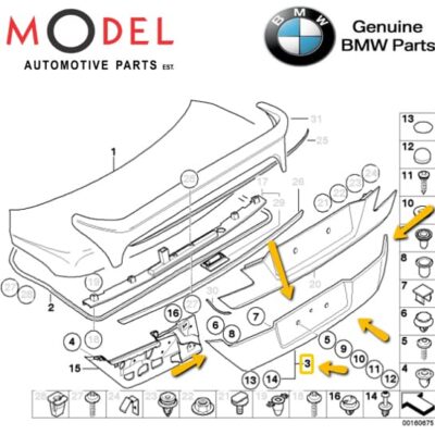 BMW Genuine Trunk Lid Primed Finisher