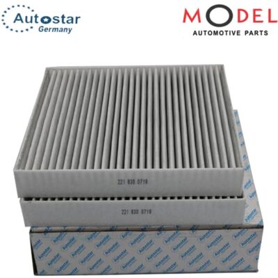 AC FILTER / MICRO FILTER (SET) 2218300718 / 2218300318 FROM AUTOSTAR GERMANY The premium filtering solution from AutoStar Germany, the AC Filter / Micro Filter (Set) 2218300718 / 2218300318, is intended to enhance the air quality inside your car. Two crucial filters are included in this package to guarantee optimum performance: USE FOR S250 CDI 2011-2013 S280 / S300 2006-2013 S320 CDI /2006-2009 S320 CDI 4 MATIC 2006-2013 S350 / 2006-2013 S350 4 MATIC 2008-2013 S350 BLUE TECH / S350 CGI 2011-2013 S400 HYBRID 2009-2013 S420 CDI / S450 CDI 2006/2013 S450 / S450 4 MATIC 2006-2013 S500 / S500 4 MATIC 2006-2013 S500 CGI / S500 CGI 4 MATIC 2011-2013 S600 2006-2013 S63 AMG 2006-2013 S65 AMG 2006-2013 AC Filter (2218300718): This filter efficiently purges the incoming air of dust, pollen, and other airborne particles, giving you cleaner, healthier air to breathe inside your vehicle. It also contributes to keeping your air conditioning system operating efficiently. Micro Filter (2218300318): This filter is in charge of capturing even tinier particles, like pollutants and allergens, to guarantee that the air within your car is free of irritating substances. This makes for a more enjoyable and cozy driving experience. Key Features: Product from AutoStar Germany that is authentic for dependability and efficiency. It is a hassle-free maintenance alternative due to its ease of installation and replacementAC FILTER / MICRO FILTER (SET) 2218300718 / 2218300318 FROM AUTOSTAR GERMANY The premium filtering solution from AutoStar Germany, the AC Filter / Micro Filter (Set) 2218300718 / 2218300318, is intended to enhance the air quality inside your car. Two crucial filters are included in this package to guarantee optimum performance: USE FOR S250 CDI 2011-2013 S280 / S300 2006-2013 S320 CDI /2006-2009 S320 CDI 4 MATIC 2006-2013 S350 / 2006-2013 S350 4 MATIC 2008-2013 S350 BLUE TECH / S350 CGI 2011-2013 S400 HYBRID 2009-2013 S420 CDI / S450 CDI 2006/2013 S450 / S450 4 MATIC 2006-2013 S500 / S500 4 MATIC 2006-2013 S500 CGI / S500 CGI 4 MATIC 2011-2013 S600 2006-2013 S63 AMG 2006-2013 S65 AMG 2006-2013 AC Filter (2218300718): This filter efficiently purges the incoming air of dust, pollen, and other airborne particles, giving you cleaner, healthier air to breathe inside your vehicle. It also contributes to keeping your air conditioning system operating efficiently. Micro Filter (2218300318): This filter is in charge of capturing even tinier particles, like pollutants and allergens, to guarantee that the air within your car is free of irritating substances. This makes for a more enjoyable and cozy driving experience. Key Features: Product from AutoStar Germany that is authentic for dependability and efficiency. It is a hassle-free maintenance alternative due to its ease of installation and replacement