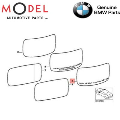 BMW Genuine Mirror Glass Heated Convex Right 51168267184