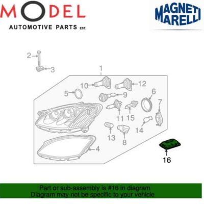 Magneti Marelli Headlamp Range Adjustment Control Unit - 2219000701 / 711307329231