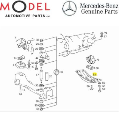 Mercedes-Benz Genuine Engine Support Rear 1262421701