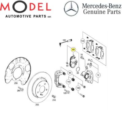 Mercedes-Benz Genuine Parking Brake Actuator 1669065401