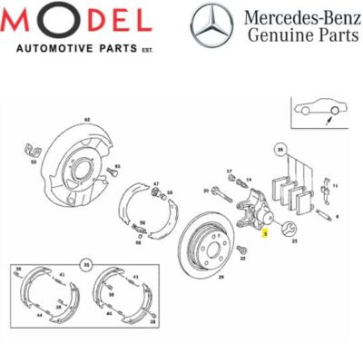 Mercedes-Benz Genuine Caliper left; Less Lining 2014200283