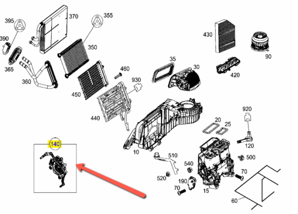 MERCEDES BENZ PARTS KIT, CONTROL LEVER GENUINE SUSPENSION 2058307400