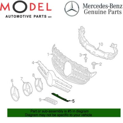 Mercedes-Benz Genuine Ornamental Moulding Right 2058880673