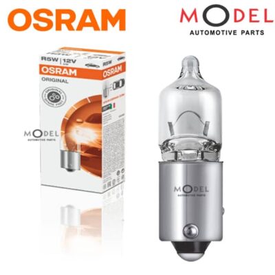 BULB FOR SIGNAL LAMPS WITH METAL BASE H6W 12V 6W BASE BAX9s FROM OSRAM 64132