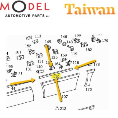 Taiwan Left Garnish Molding