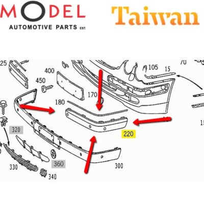 Taiwan Front Bumper Left Protective Strip 2108851921