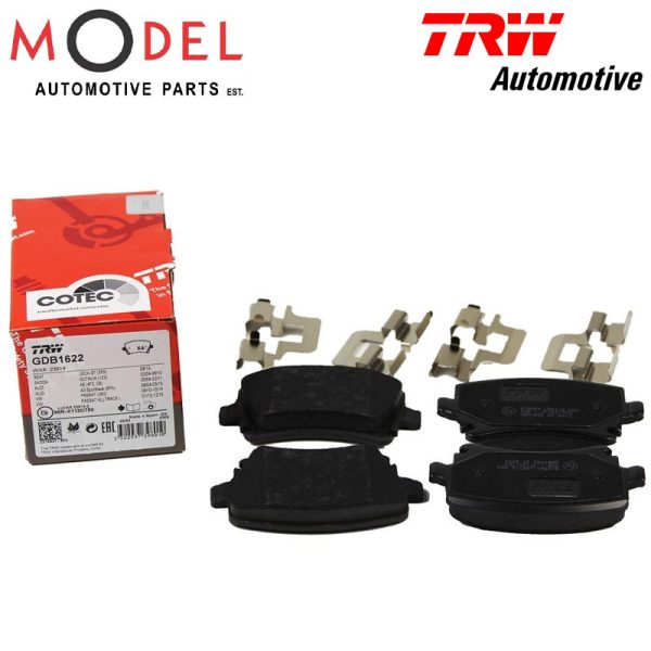 TRW Rear Brake Pad Set For Audi-Volkswagen GDB1622 / 1K0698451G