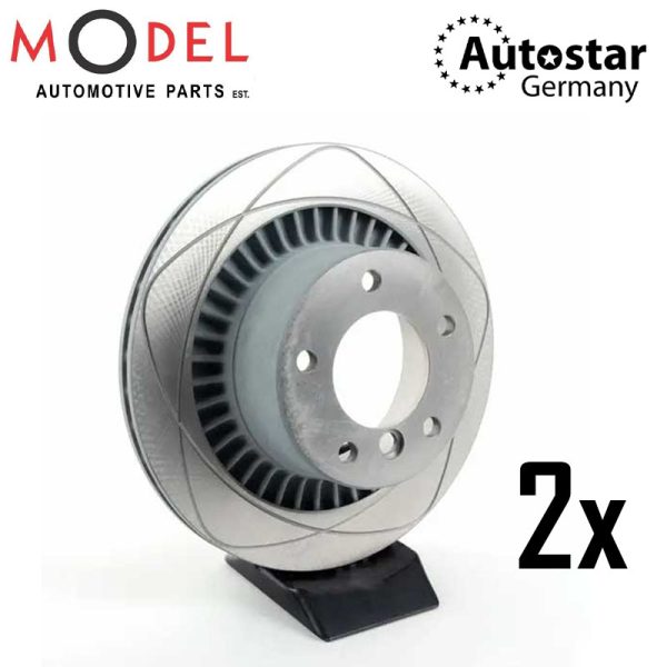 Autostar Rear Left and Right Brake Disc Set for Mercedes-Benz 4634230012