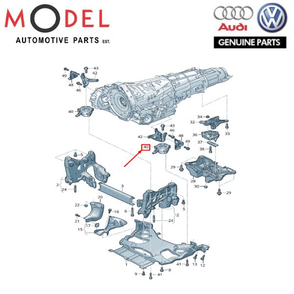 AUDI / VOLKSWAGEN GENUINE GEAR MOUNT LH 4M0399151K