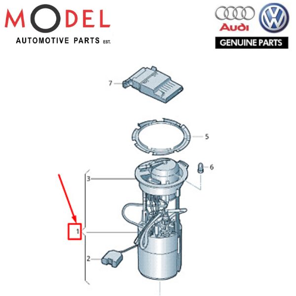 AUDI / VOLKSWAGEN GENUINE FUEL PUMP WITH FILTER 4M4919087AF