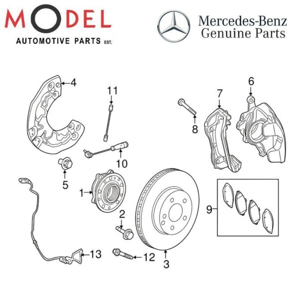 Mercedes-Benz Genuine ABS SENSOR 2139052104