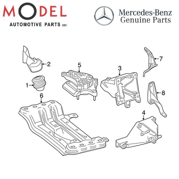 Mercedes-Benz Genuine TRANS MOUNT 2222400800