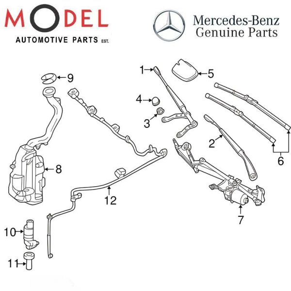 Mercedes-Benz Genuine WIPER ARM 1768200144