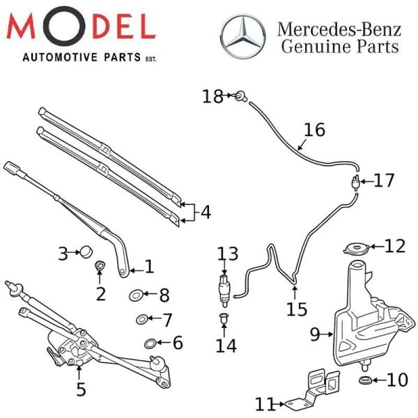 Mercedes-Benz Genuine WIPER ARM 9108203200