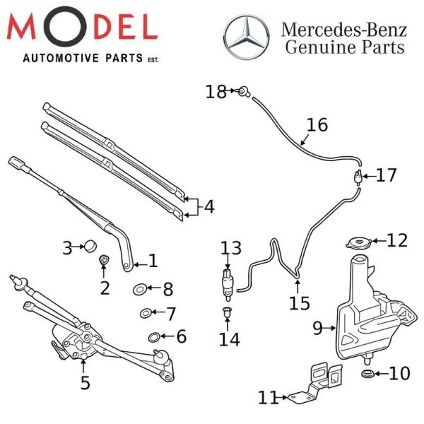 Mercedes-Benz Genuine WIPER ARM 9108203300